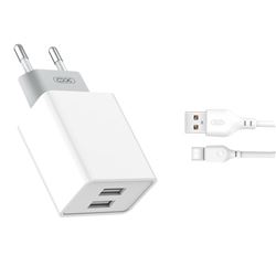 PACK CARGADOR CORRIENTE L65 2.4A + CABLE TIPO C XO - XOL65TC