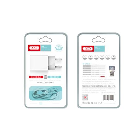 PACK CARGADOR CORRIENTE L65 2.4A + CABLE LIGHTNING XO - XOL65LG-1