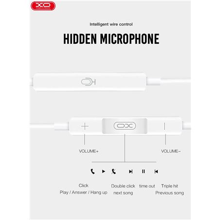 AURICULAR + MICROFONO EP22 MUSIC NEGRO XO - XOEP22-1