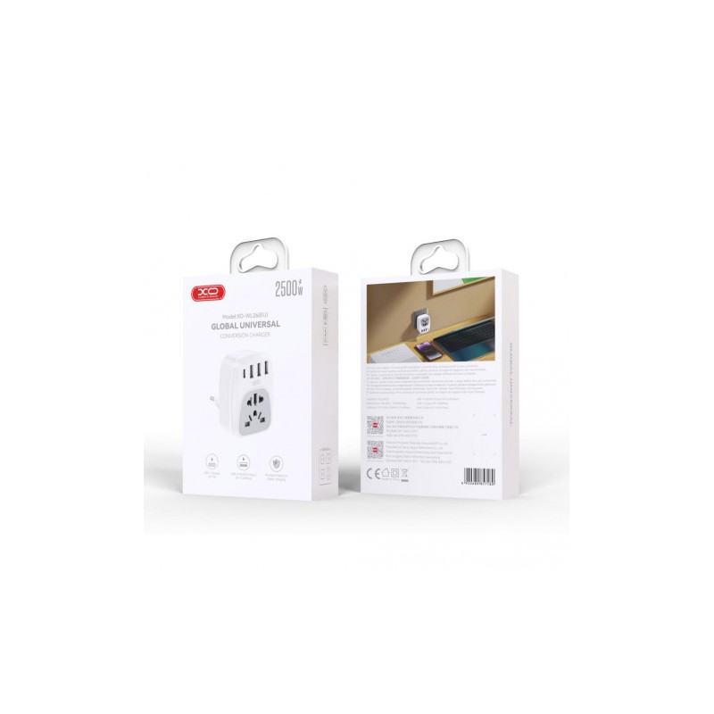 ADAPTADOR DE VIAJE UNIVERSAL + USB X4...