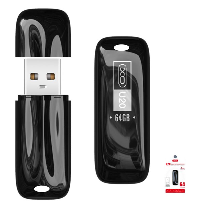 PENDRIVE U20 64GB USB 2.0 NEGRO XO - XOU2064GB