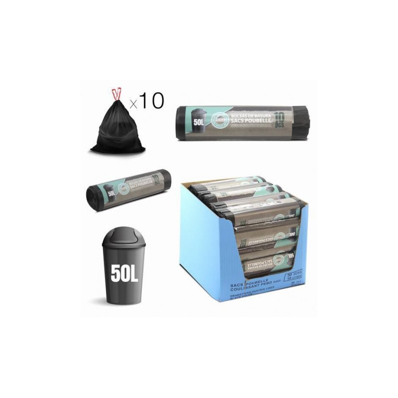PACK 10 BOLSAS DE BASURA 50 LITROS...