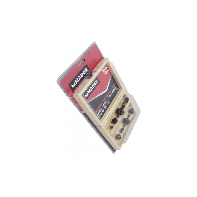 JUEGO 12 PCS FRESAS 6MM PARA MADERA...