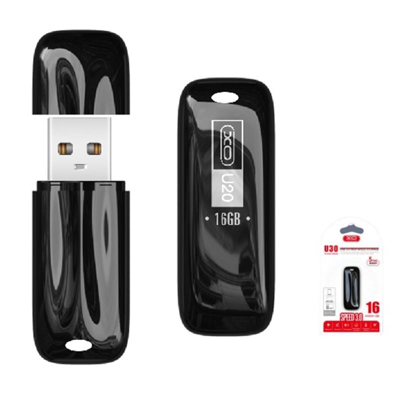 PENDRIVE U20 16GB USB 2.0 NEGRO XO - XOU2016GB