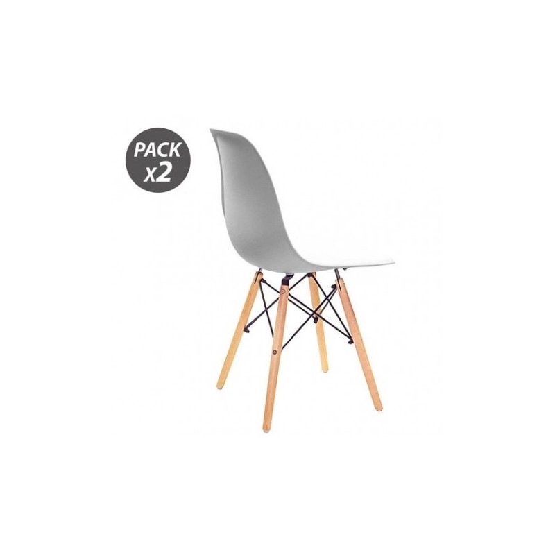 PACK 2 SILLAS DESIGN D100 BLANCAS MUVIP