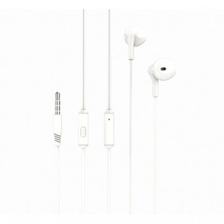 AURICULAR + MICROFONO EP39 MUSIC BLANCO
