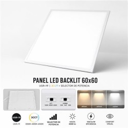PANEL LED 60X60 BLACKLIT...