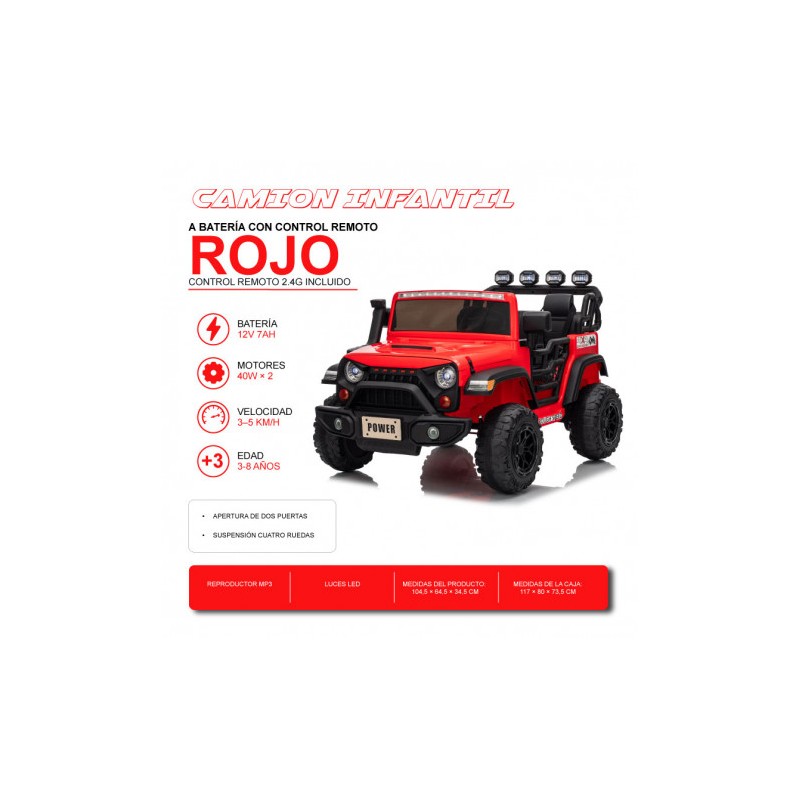 COCHE INFANTIL A BATERIA CON CONTROL...