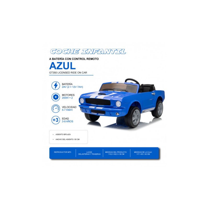 COCHE INFANTIL A BATERIA CON CONTROL...