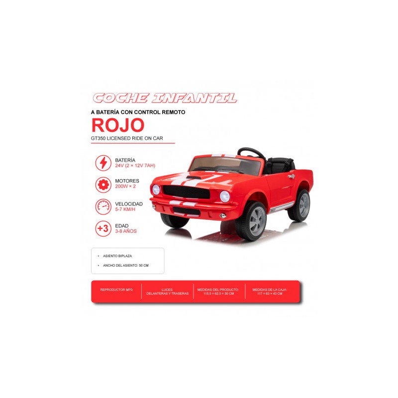 COCHE INFANTIL A BATERIA CON CONTROL...