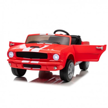 COCHE INFANTIL A BATERIA CON CONTROL REMOTO FORD MUSTANG SHELBY GT350 ROJO