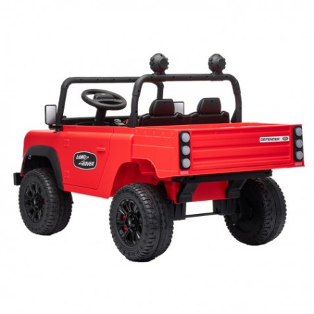 COCHE INFANTIL A BATERIA CONTROL REMOTO LAND ROVER DEFENDER CLASSIC ROJO