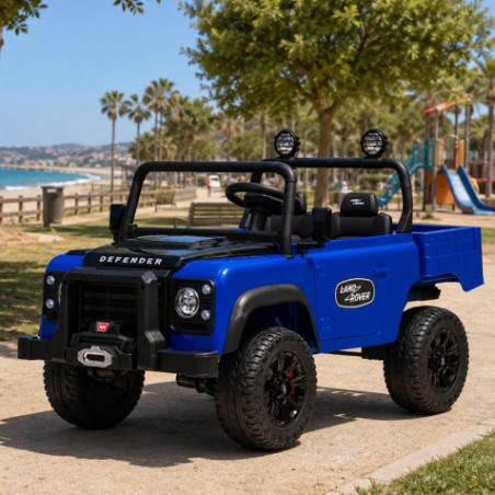 COCHE INFANTIL A BATERIA CONTROL REMOTO LAND ROVER DEFENDER CLASSIC AZUL