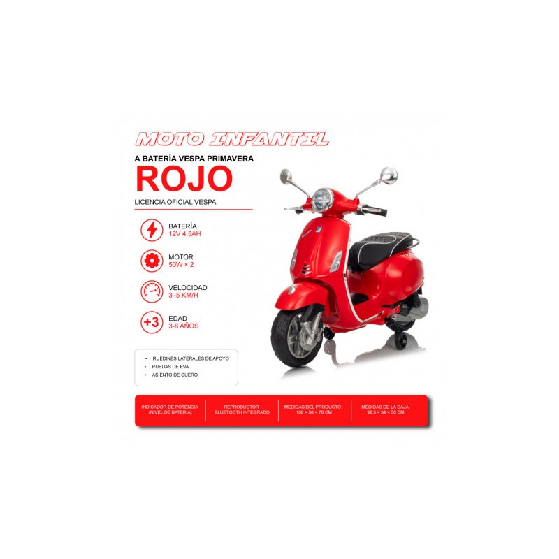 MOTO INFANTIL A BATERIA VESPA...