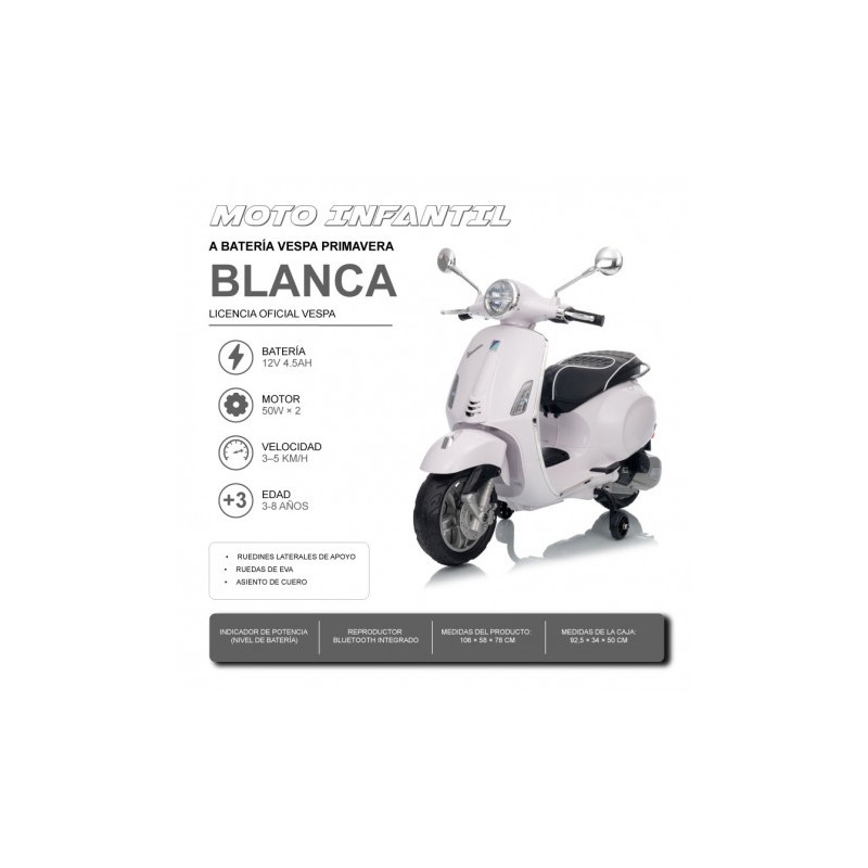 MOTO INFANTIL A BATERIA VESPA...