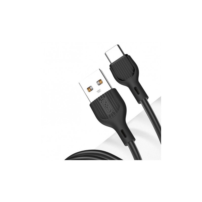 CABLE 2.1A USB A TIPOC 1 METRO NEGRO...