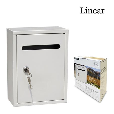 BUZON DE ACERO MODELO LINEAR BLANCO - 85803
