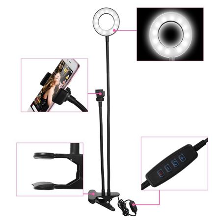 KIT YOUTUBER L01 PINZA + SOPORTE SMARTPHONE + LUZ 3.5" XO - XOL01-1