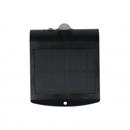 APLIQUE LED SOLAR 1.5W 220LM DOBLE ILUMINACIÓN NEGRO ELBAT