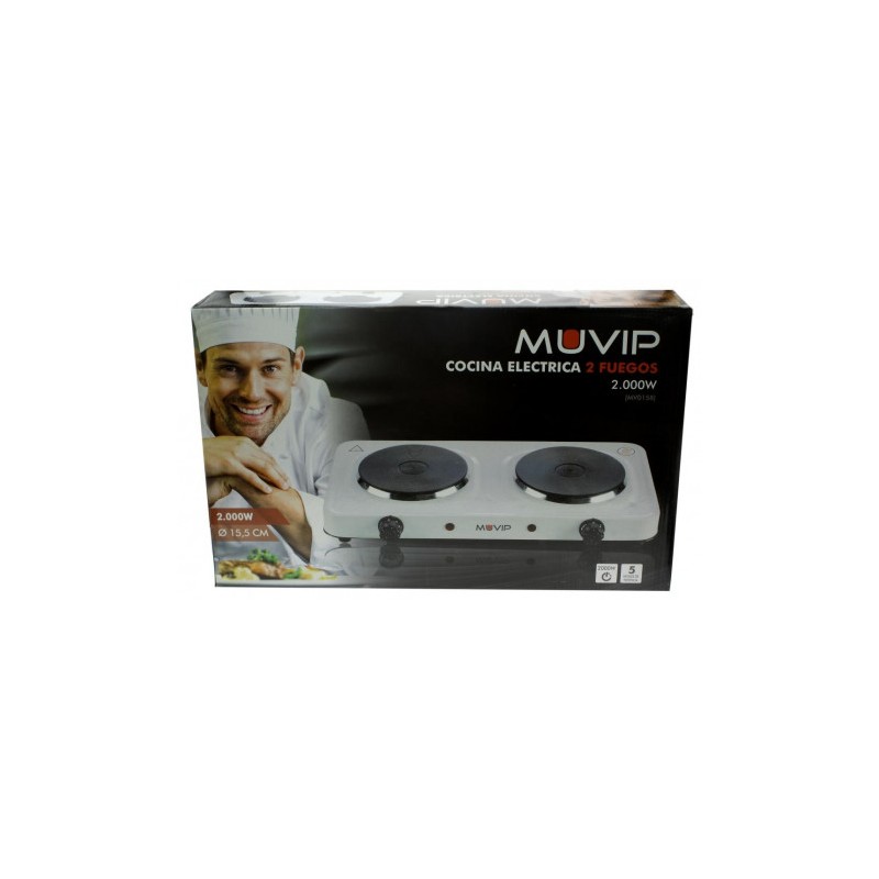 COCINA ELECTRICA 2 FUEGOS 2000W MUVIP