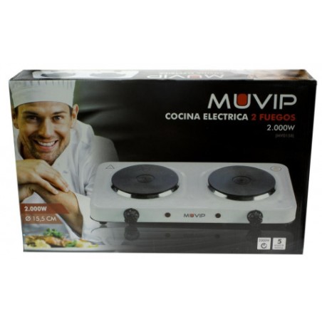 COCINA ELECTRICA 2 FUEGOS 2000W MUVIP