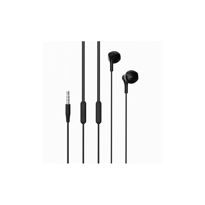 AURICULAR + MICROFONO EP39 MUSIC NEGRO