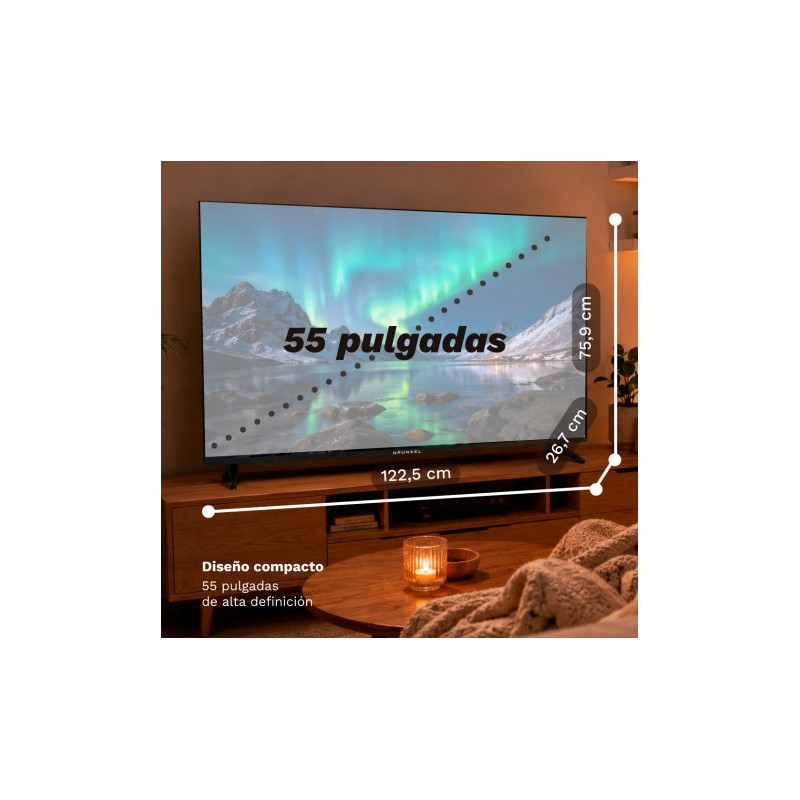 TELEVISOR QLED 55" SMART TV 4K VIDAA...