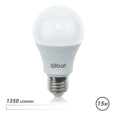 BOMBILLA LED A60 | 15W | 1350LM | E27 | LUZ BLANCA | ELBAT - EB0336
