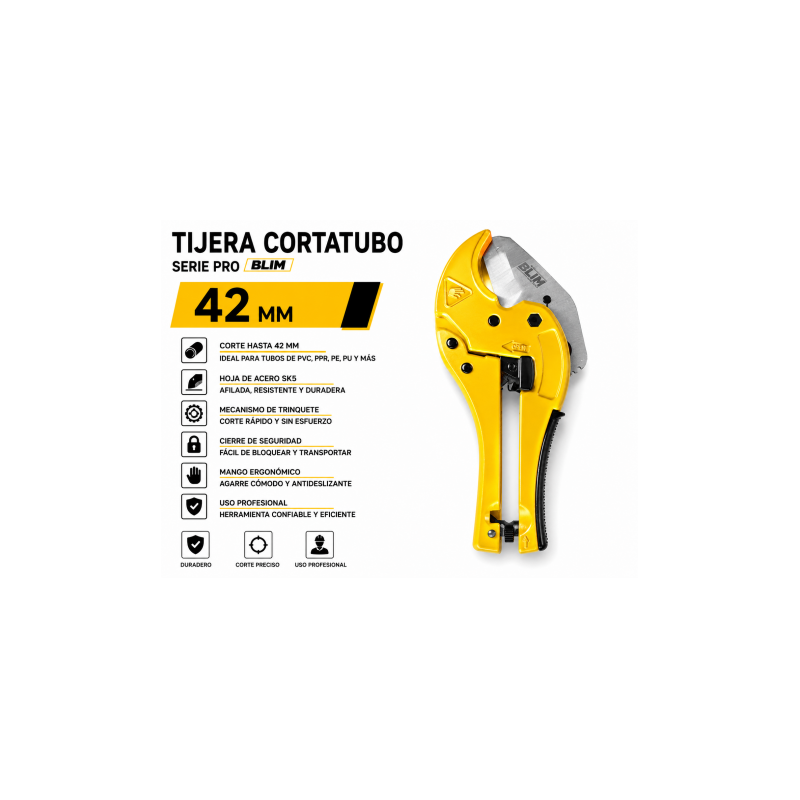 TIJERA CORTATUBO 42MM. SERIE PRO BLIM