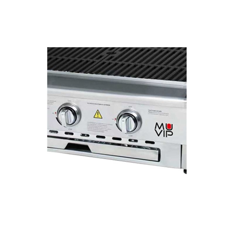BARBACOA DE GAS INOX PRO 3 FUEGOS...