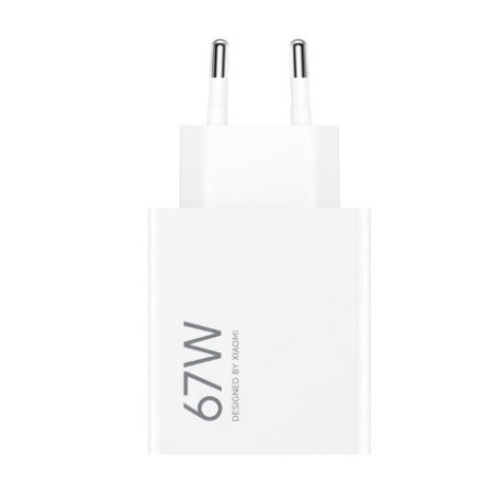 CARGADOR DE PARED 67W HIPERCARGA USB-A BLANCO XIAOMI