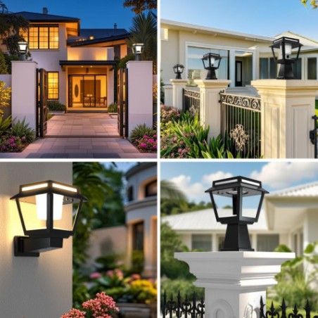 FAROL LED SOLAR 2 EN 1 SERIE PRO TOWER DUO 15W 1600LM 3 TEMPERATURAS ELBAT