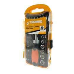 JUEGO 30 PIEZAS DESTORNILLADORES Y PUNTAS CROMAD - CR1049