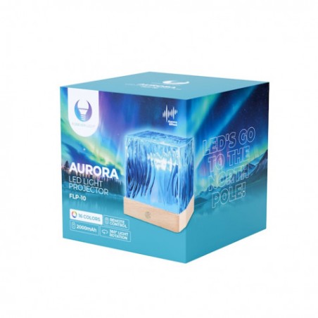 LAMPARA PROYECTOR CON LUZ EFECTO AURA 16 COLORES Y MANDO A DISTANCIA