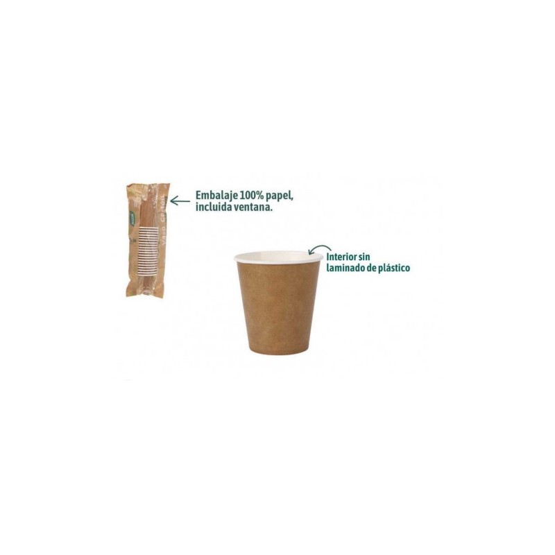 SET 20 VASOS CARTON KRAFT 120CC ALGON