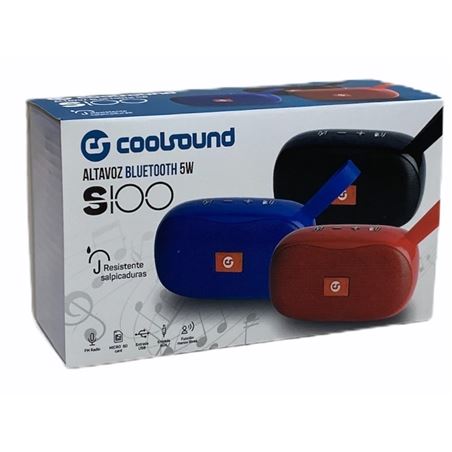 ALTAVOZ BLUETOOTH S100 5W ROJO COOLSOUND - S100-1