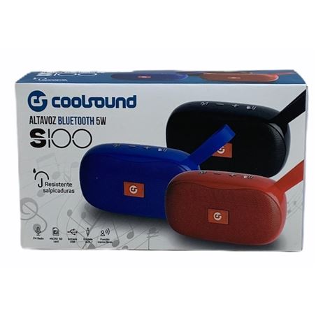 ALTAVOZ BLUETOOTH S100 5W ROJO COOLSOUND - S100-2