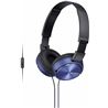 AURICULAR DIADEMA PLEGABLE CON MICRÓFONO AZUL SONY - MDRZX310APL-1