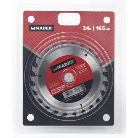 DISCOS CORTE MADERA PARA SIERRAS 165MM 24D MADER
