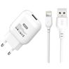 PACK CARGADOR CORRIENTE L37 2.1A + CABLE LIGHTNING XO - XOL37LG