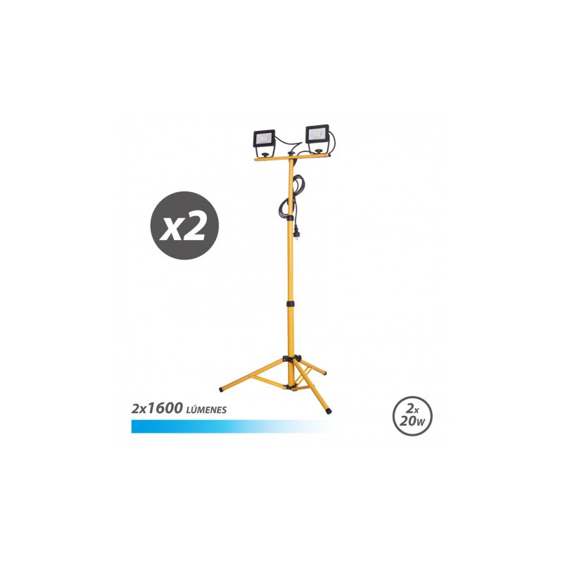 FOCO LED TRIPODE 2 X 20W 6500K ELBAT