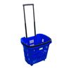 CESTA PLASTICA DE TRANSPORTE 2 ASAS Y RUEDAS 34LT AZUL CROMAD - CR1028