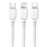 CABLE NB103 CARGA RAPIDA 3 EN 1 | MICRO + TIPO C + LIGHTNING A USB | BLANCO - XONB103WH