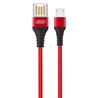 CABLE NB118 CARGA RAPIDA SLIM USB - MICRO USB | 2.1A | 1 METRO | ROJO XO - XONB118MIRED