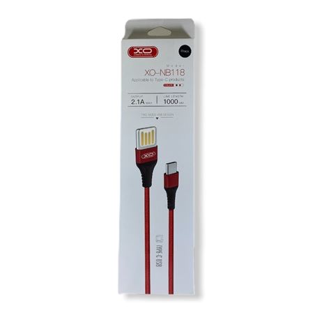 CABLE NB118 CARGA RAPIDA SLIM USB - MICRO USB | 2.1A | 1 METRO | ROJO XO - XONB118COMUN