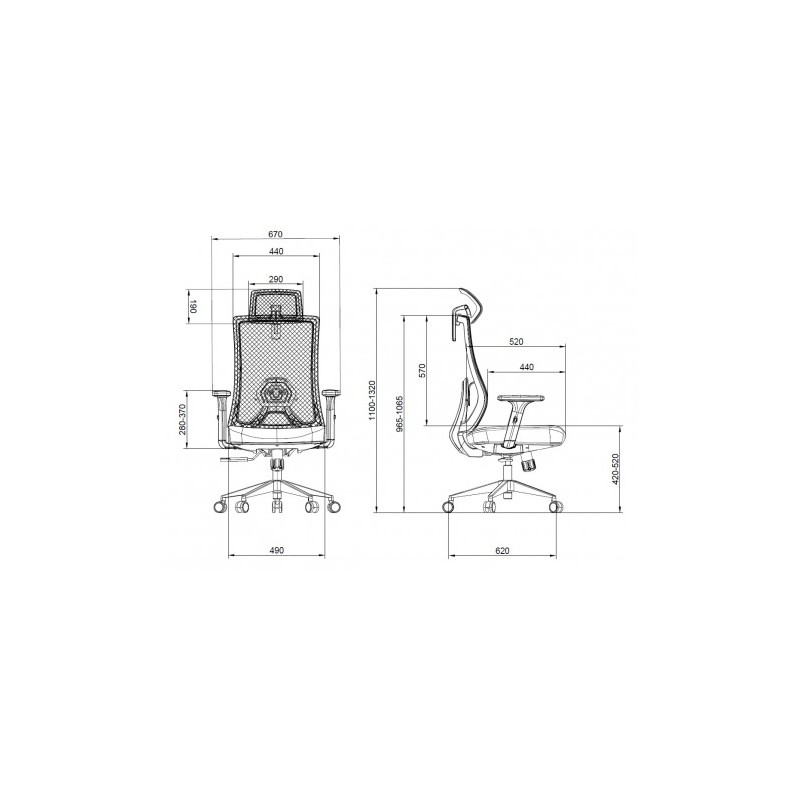 SILLA OFICINA GAMA SENIOR SE7000 CROMAD