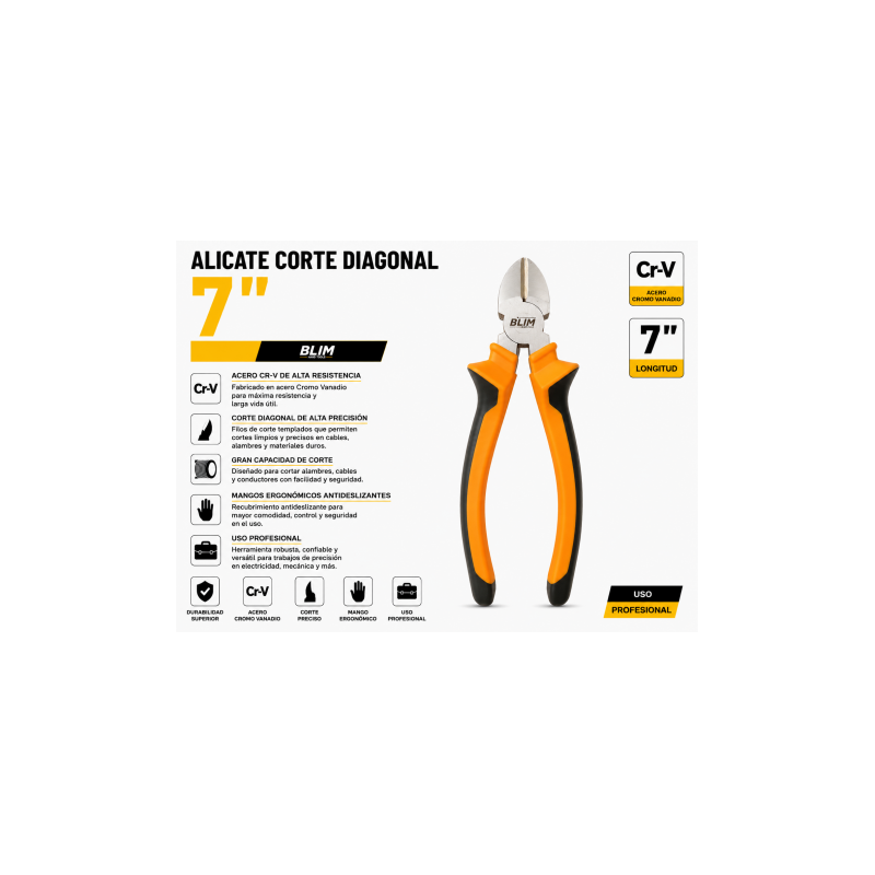 ALICATE CORTE DIAGONAL 7" BLIM