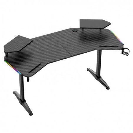 MESA GAMING PRO1500 XL FIBRA CARBONO | LUZ RGB SOUND MUVIP