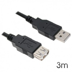 CABLE USB 2.0 EXTENSION 3M...