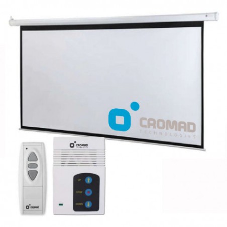 PANTALLA PROYECCION MOTORIZADA 2.40 X 2.40MTR CROMAD